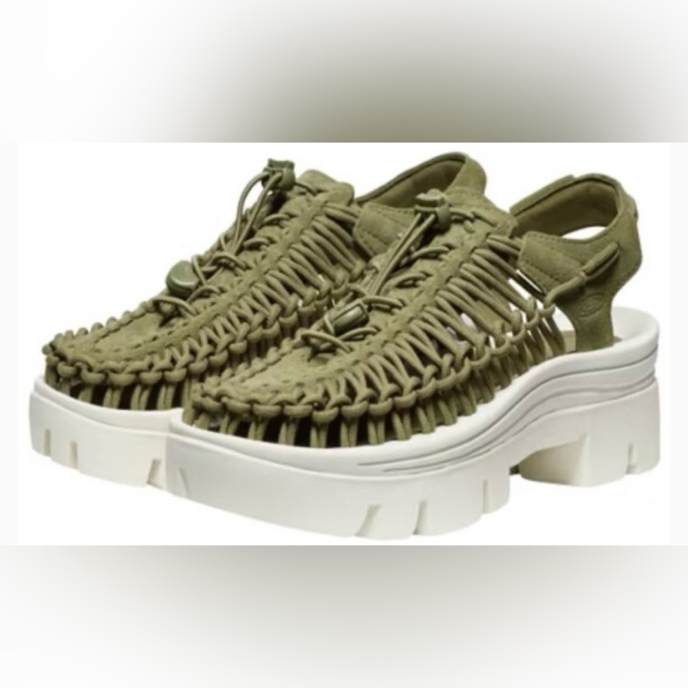 Keen Uneek PLT Sneakers  Martini Olive- Leather (For Women) Size 9